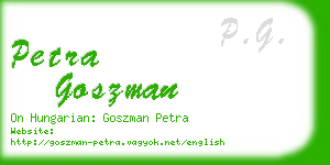 petra goszman business card